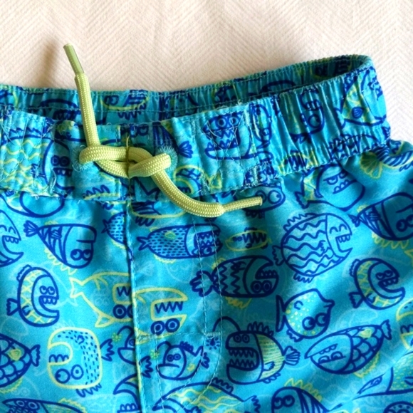 joe fresh blue fish swim trunks 12-18 months baby toddler boy - Picture 4 of 7